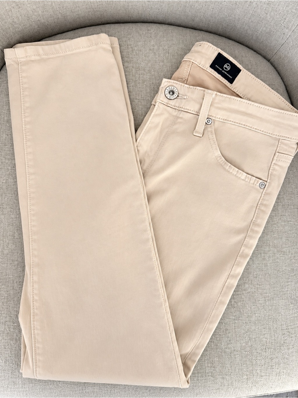 Adriano Goldschmied Cigarette Jeans in Light Beige